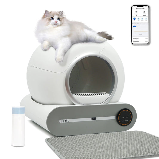 DOEL Self Cleaning Cat Litter Box Automatic App WiFi