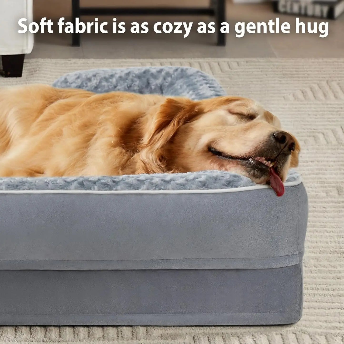 Orthopedic Dog Sofa Bed With Waterproof Lining And Skid Bottom