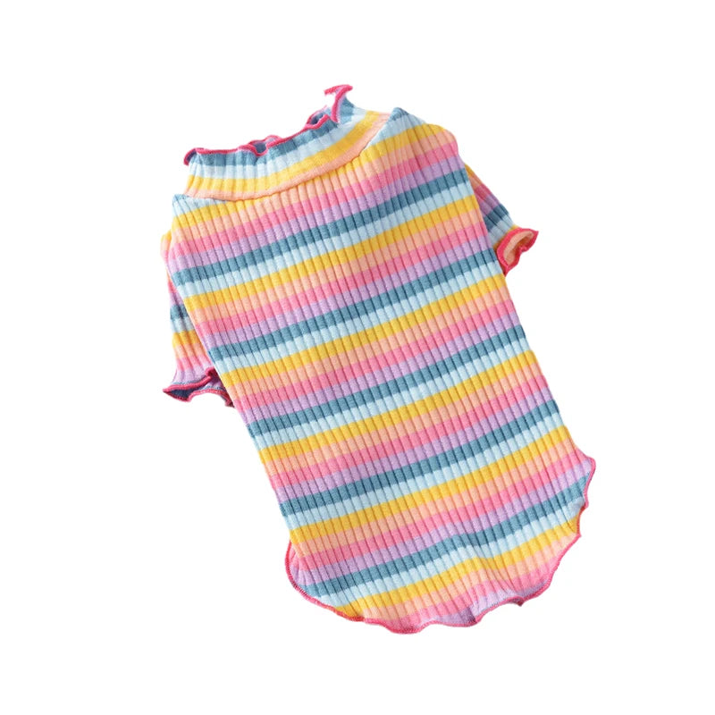 Striped Sphynx Cat Vest Shirt Cotton Pet Clothing for Cats