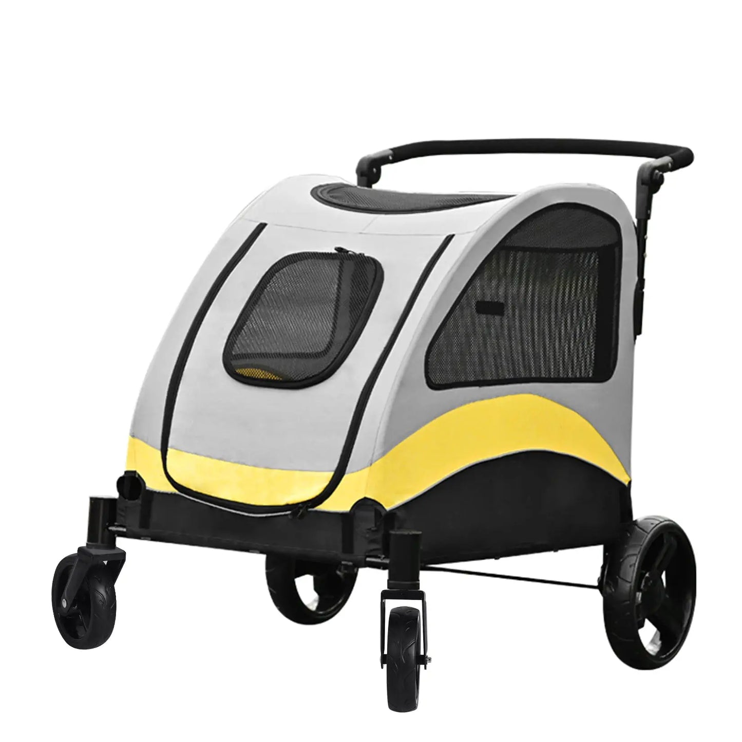 Portable Dog Stroller 4 Wheels for Large Dogs Foldable Pet Cat Travel Carriage Stroller Breathable Carrier for Outside Play by Furtastic Pet Essentials