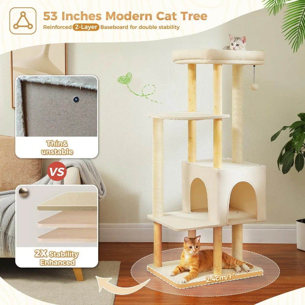 XUYUAN PAWZ Road Multi Level Cat Tree for Indoor Cats