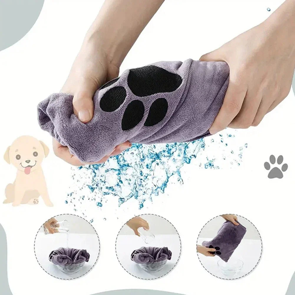 Microfiber Pet Bath Towel Super Absorbent For Dogs Cats