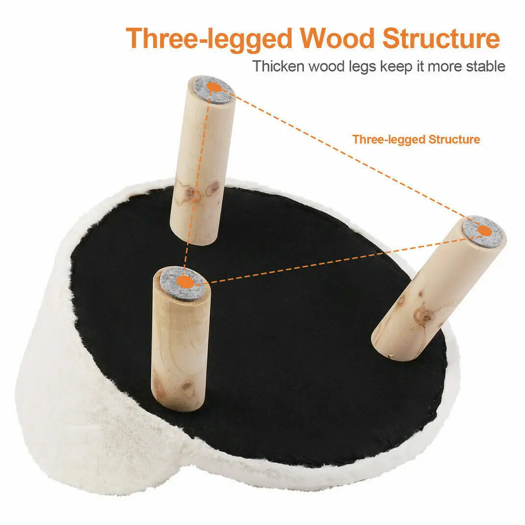 NONECN Luxury Soft Cat Bed Plush Nest with Cushion Pad