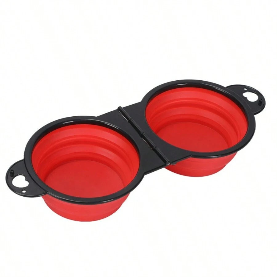 ZHUOJI 2-in-1 Foldable Dual Feeding Bowl for Dogs and Cats