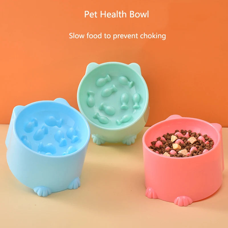 Cat And Dog Slow Feeder Bowl Anti Choking Design Pets
