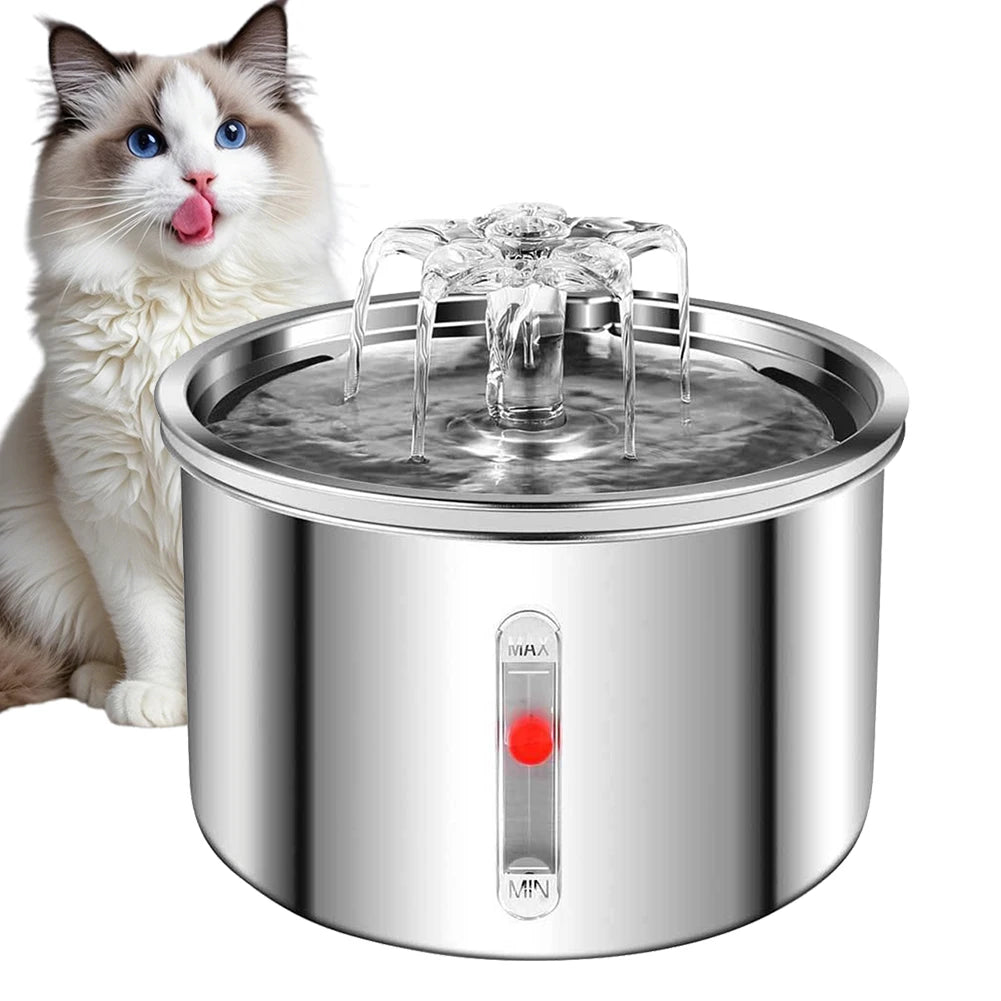 APWIKOGER Automatic Pet Water Fountain Cat Dog Stainless Steel Circulation