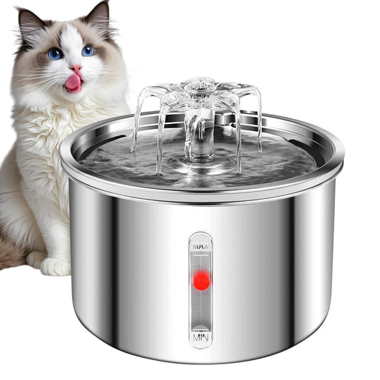 APWIKOGER Automatic Pet Water Fountain Cat Dog Stainless Steel Circulation