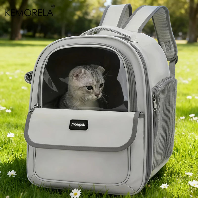 KEMORELAB Breathable Mesh Pet Carrier Backpack for Dogs and Cats