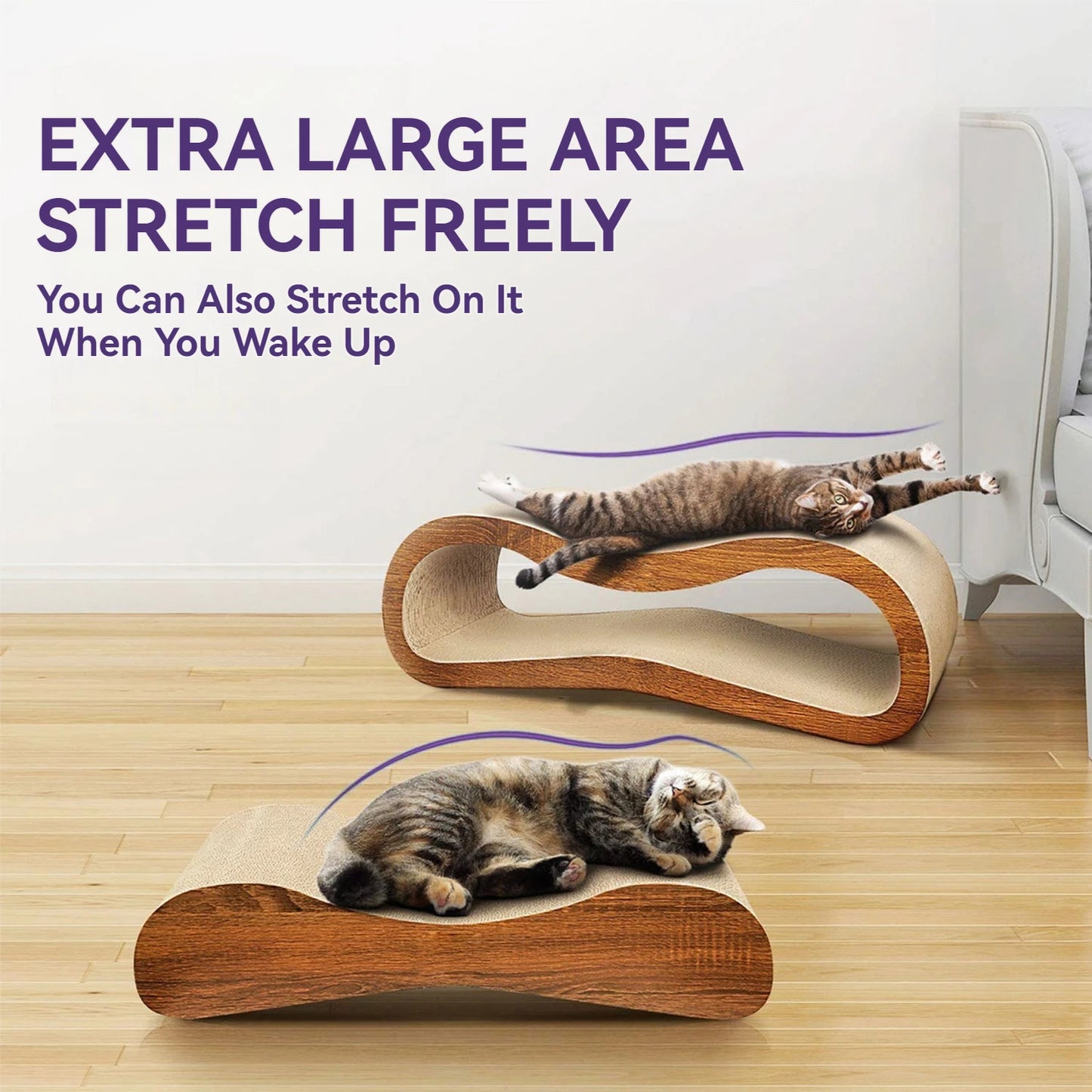 2 In 1 Cat Scratcher Lounge Bed and Scratching Post