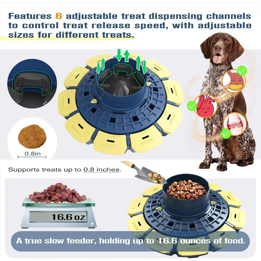 US Brand Design Triple Level Dog Puzzle Toy Paw-Activated Feeder