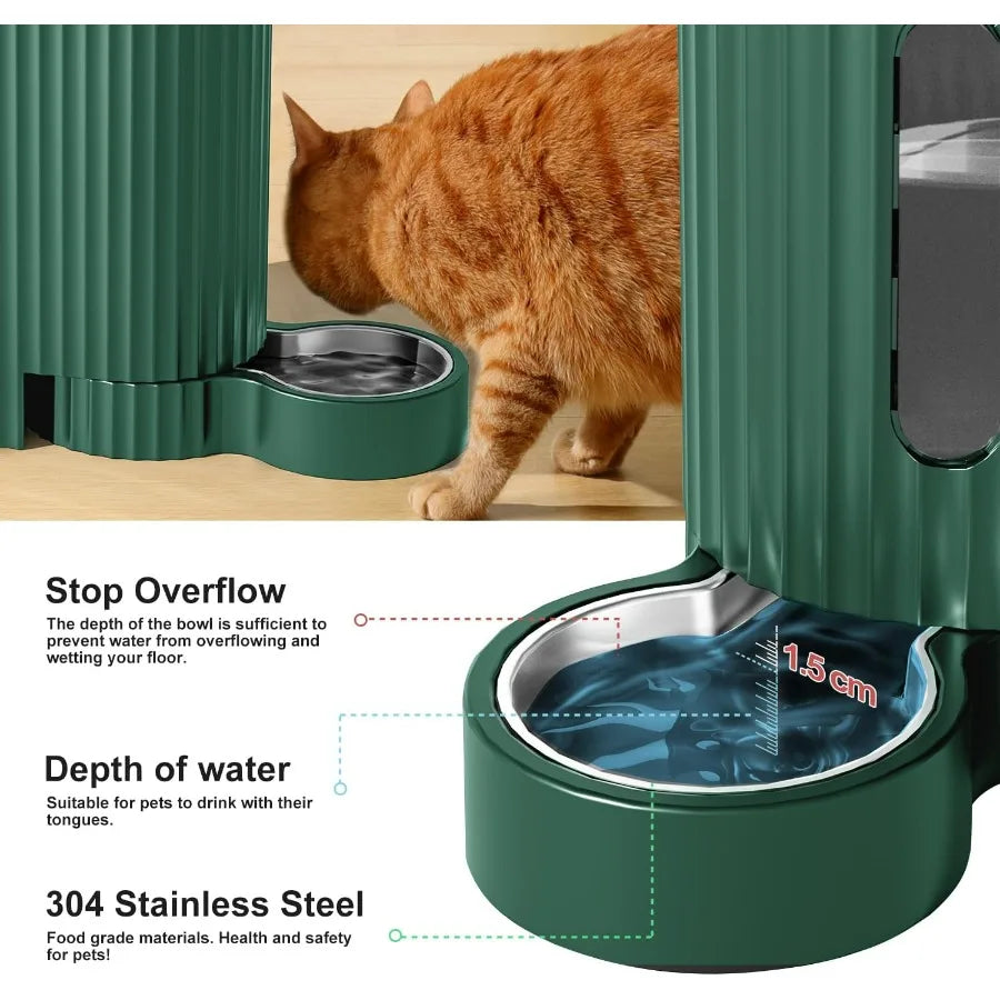 Hign-concerned Automatic Gravity Pet Feeder and Water Dispenser