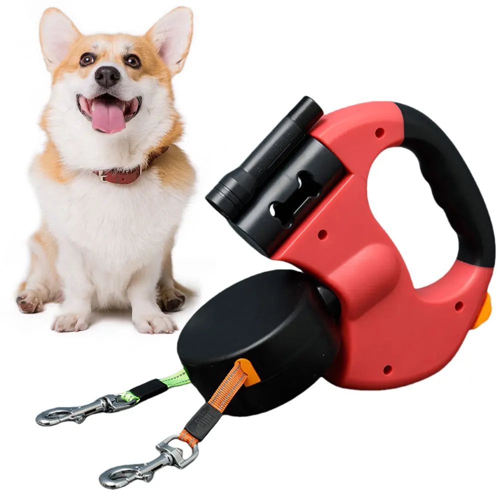 Alloet Double Headed Dog Leash With 360 Degree Swivel