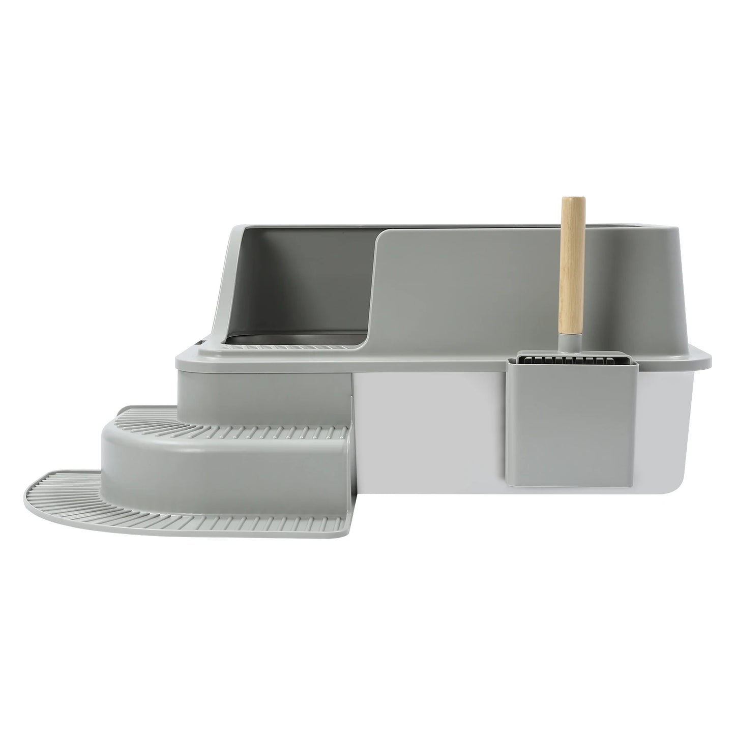 Stainless Steel Cat Litter Box With High Walls Easy Cleaning