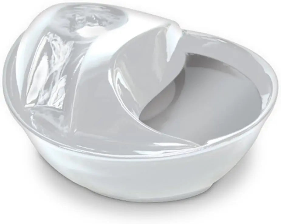 Ceramic Pet Water Fountain Raindrop Design 60 Oz for Cats and Dogs