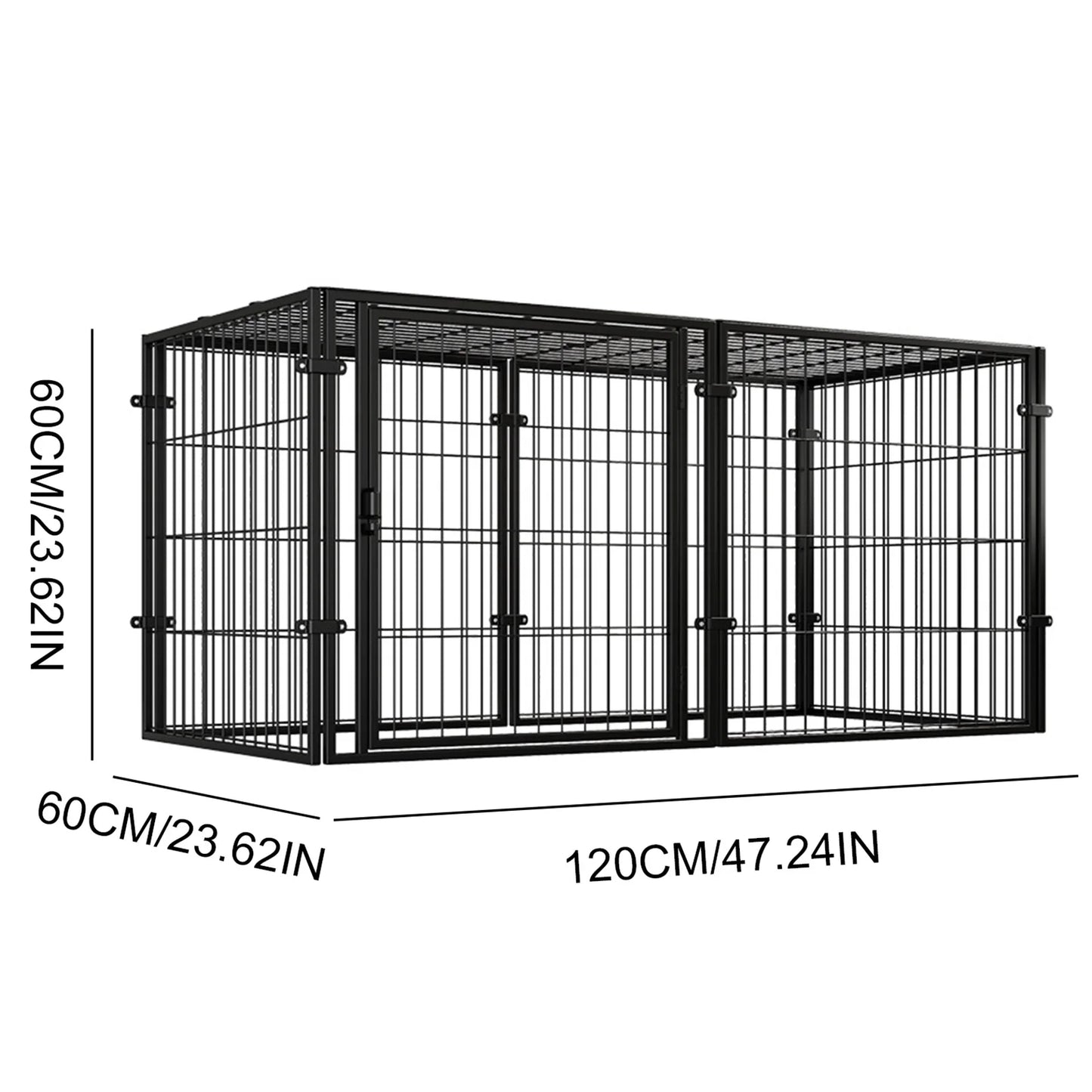 Heavy Duty Wire Dog Crate With Front Door Lock Industrial