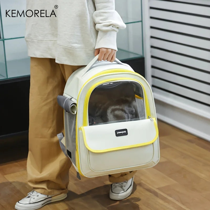 KEMORELAB Breathable Mesh Pet Carrier Backpack for Dogs and Cats