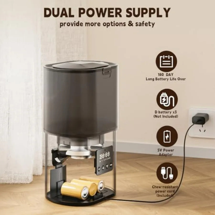 Hign-concerned Automatic Cat Feeder And Fountain Timed Dispenser