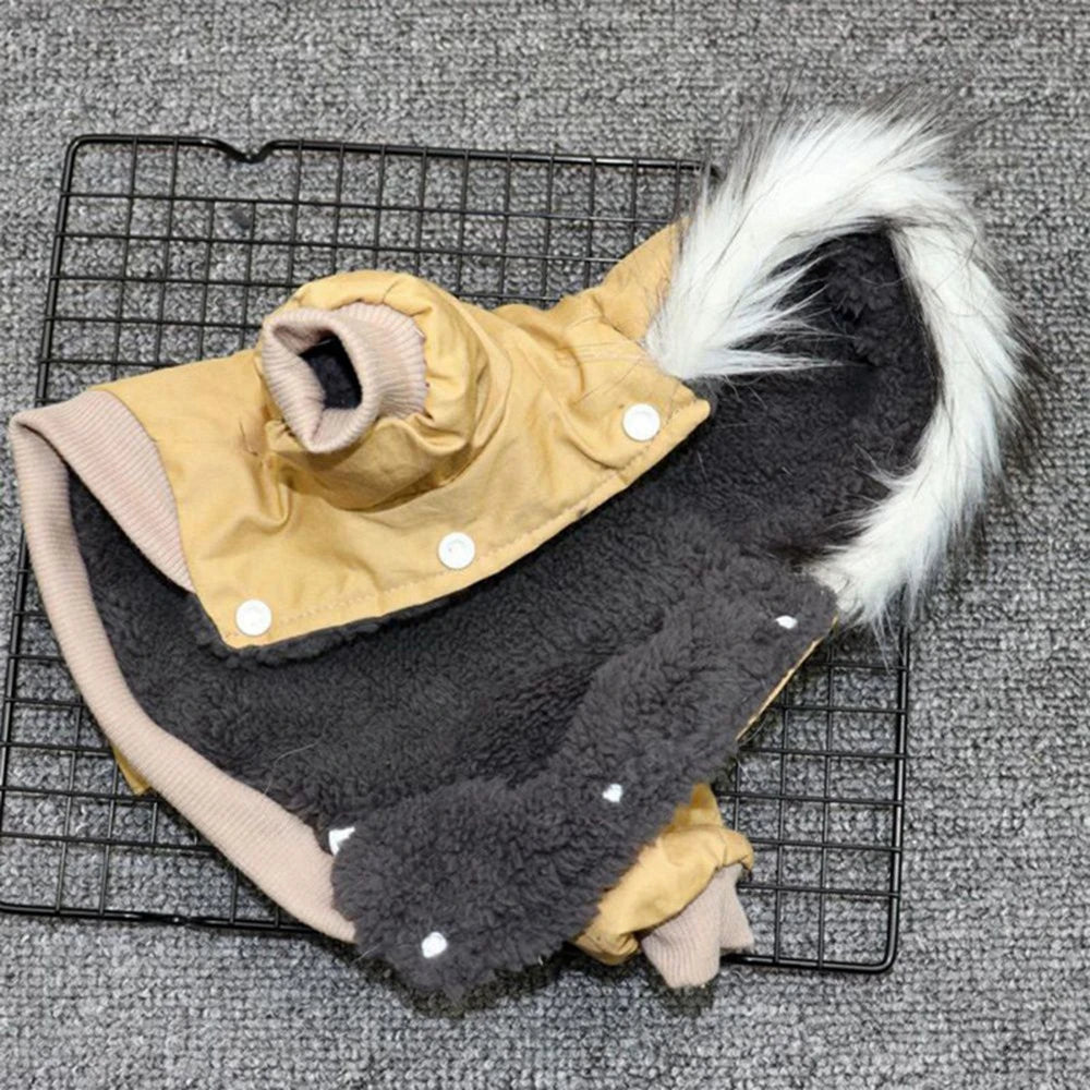 NONECN Winter Dog Coat Thickened Hoodie Jacket for Chihuahua Yorkies