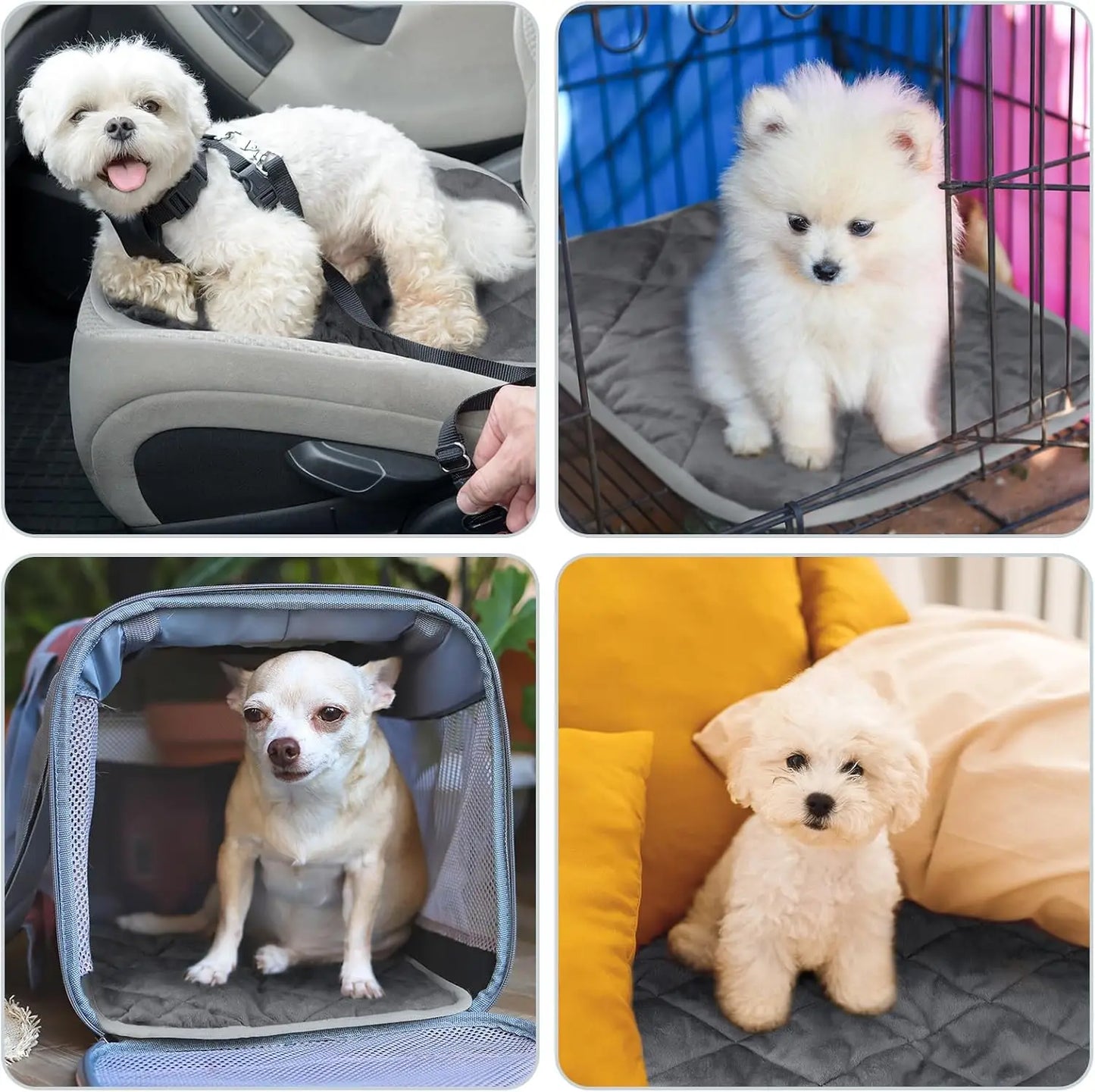 XMSJ Self Heating Cat Pad And Dog Mat Reflects Body Heat 4 Pack