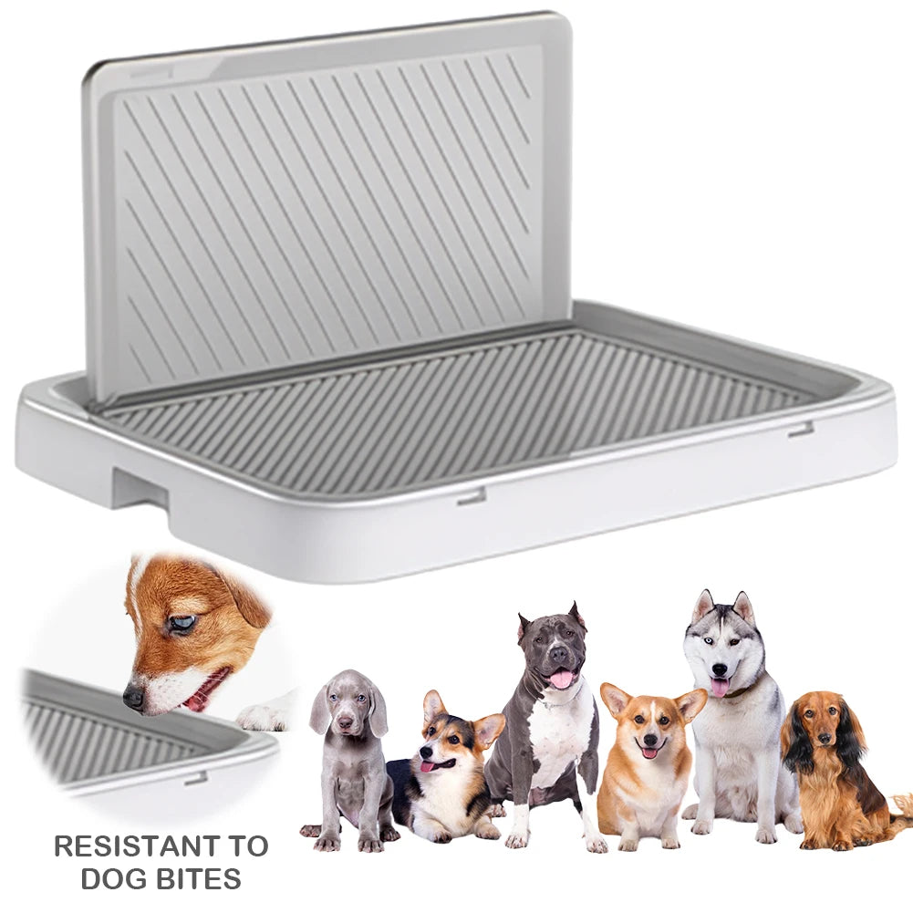 Shunmaii Dog Potty Tray With Pee Wall Portable Anti Splash Training