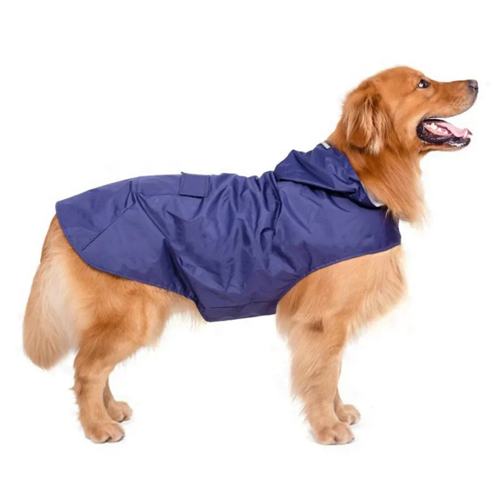 Reflective Waterproof Dog Raincoat Hoodie Jacket For Outdoor Walks
