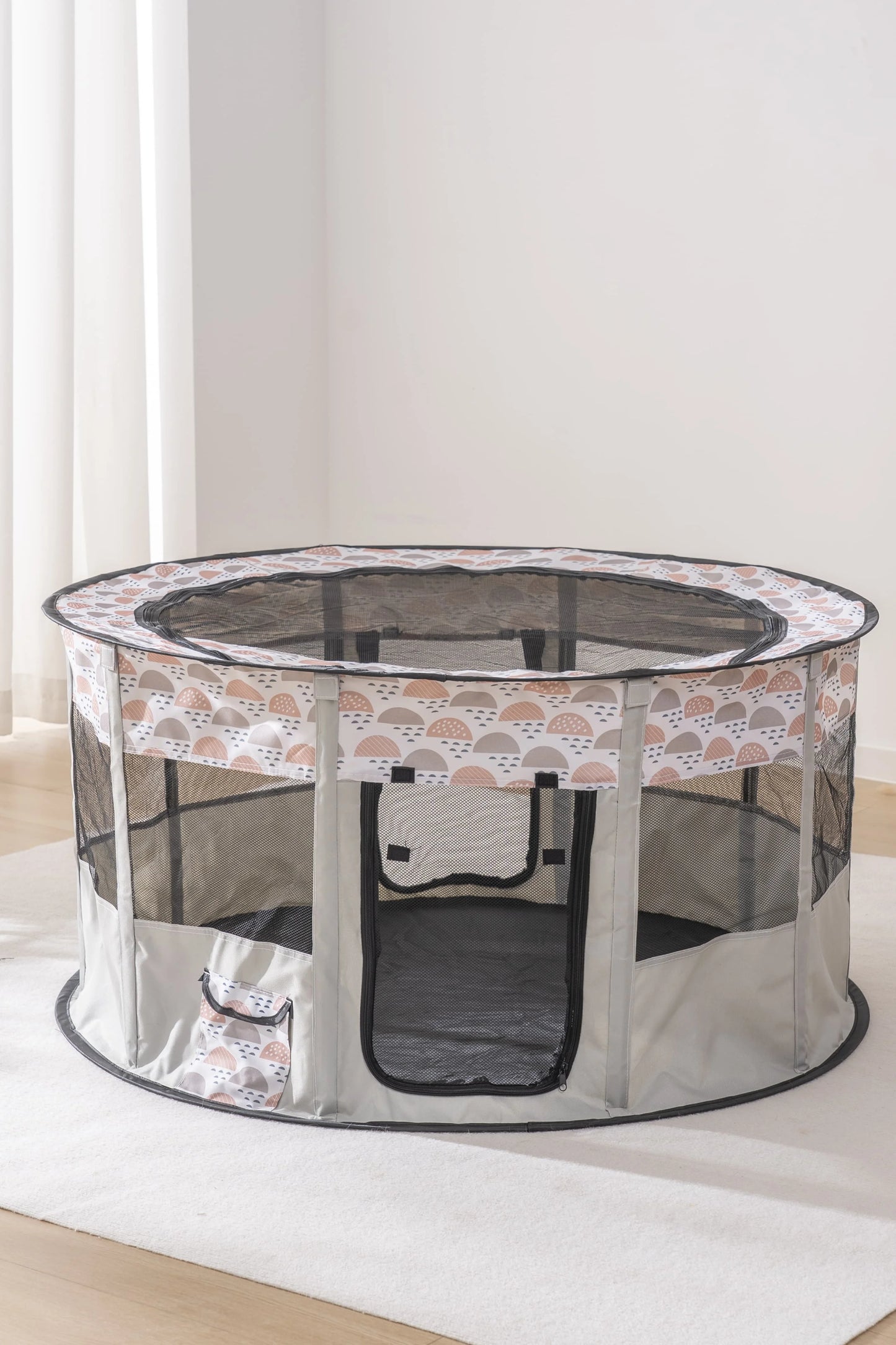 Foldable Mesh Ventilated Circular Cat Nest for Cats and Dogs