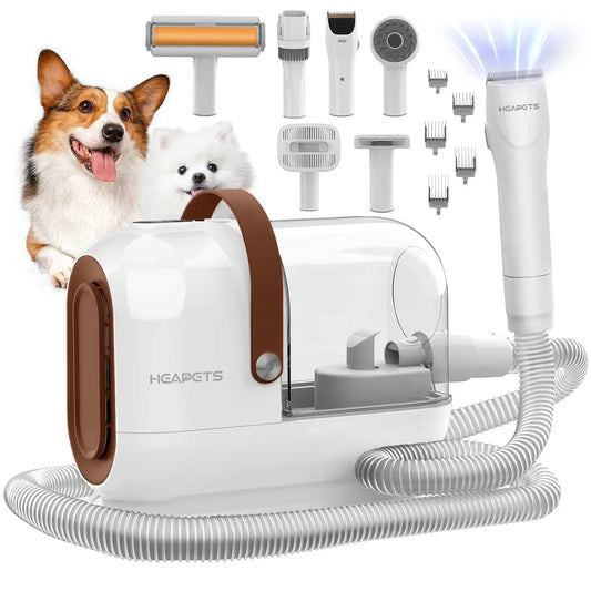 Pet Grooming Vacuum Kit With 7 Tools Including Brush