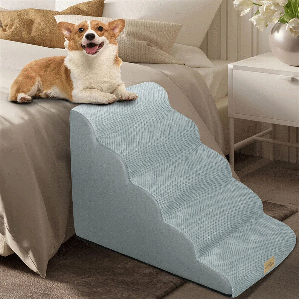 Dog Door 5 Step Pet Ramp Stairs for High Beds and Sofa