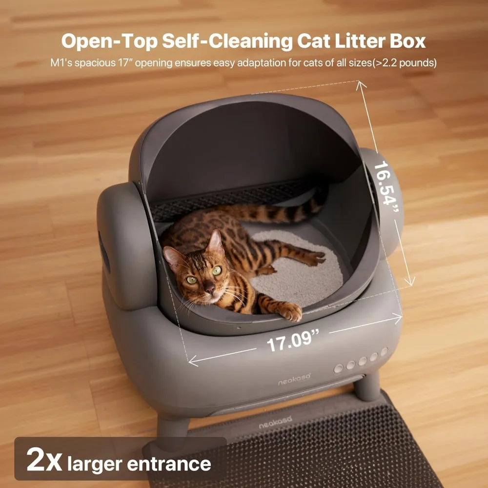 Neakasa M1 Open Top Self Cleaning Cat Litter Box App