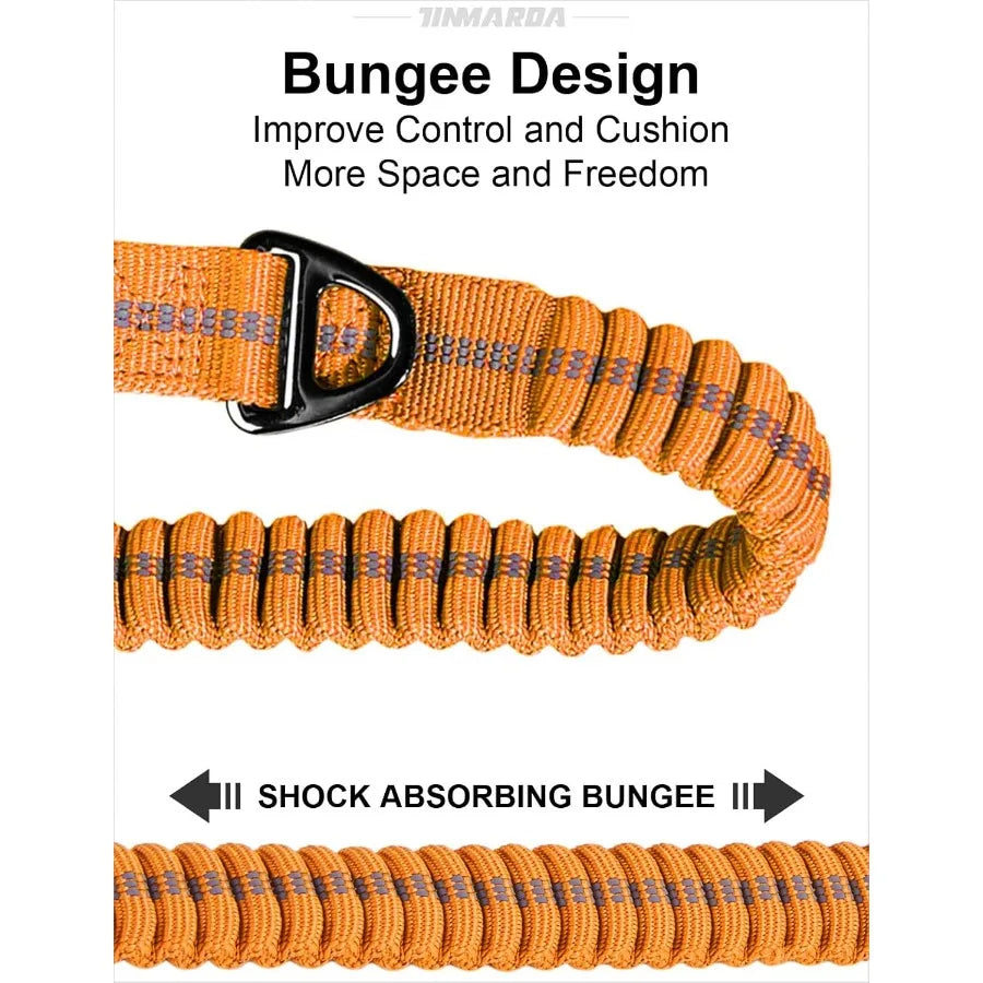 Heavy Duty Dog Leash With Traffic Handle And Padded Handles