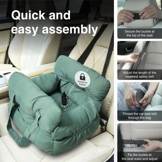 2-In-1 Dog Car Seat Carrier Bag With Adjustable Handles