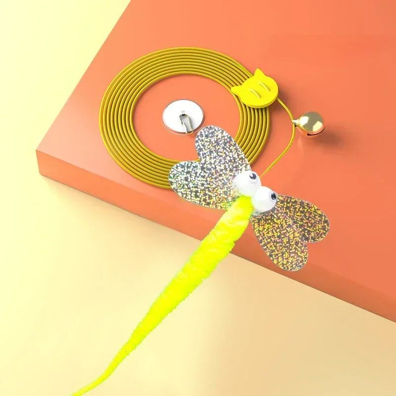 CN Cat Rope Teasing Toy With Bell Hanging Playground Swing