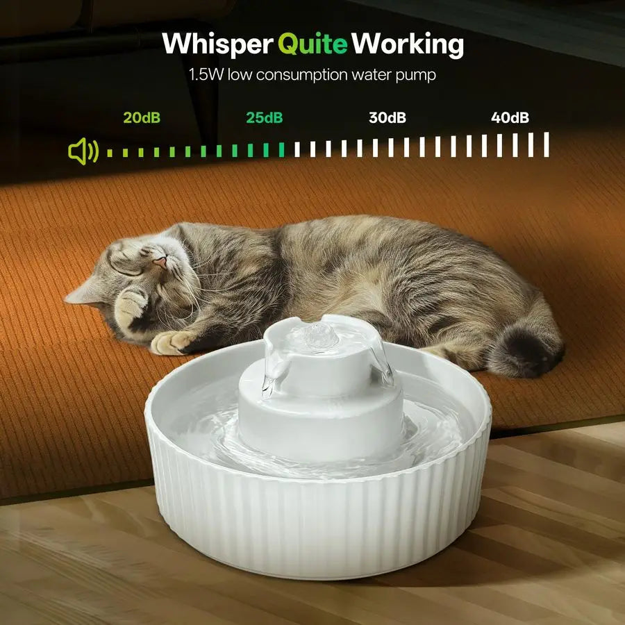 Cat Water Fountain Automatic Pet Drinking Dispenser With Filters