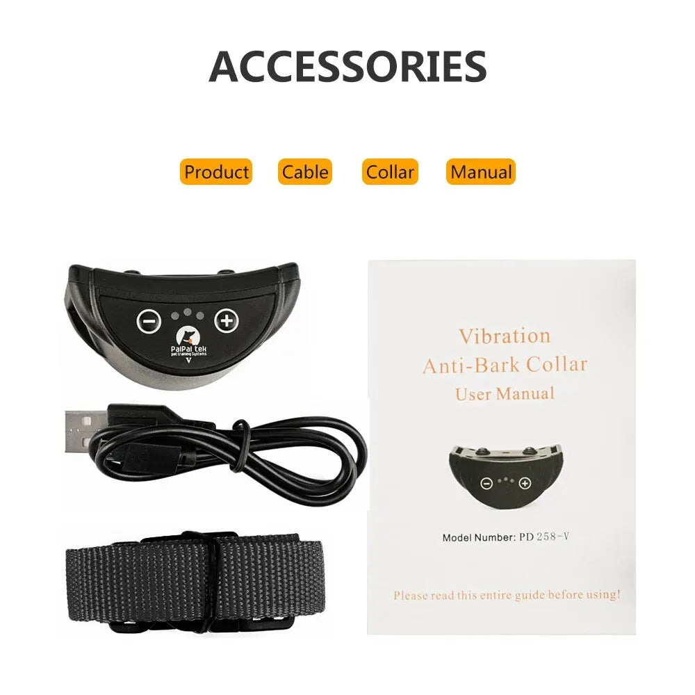 Rechargeable Dog Bark Collar Anti Barking Training Collar