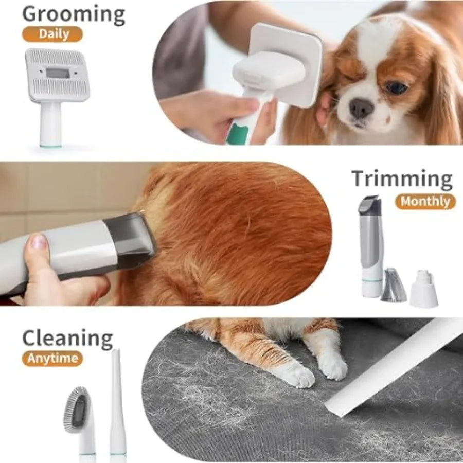 MDNG Dog Grooming Kit 6in1 Vacuum With Adjustable Suction