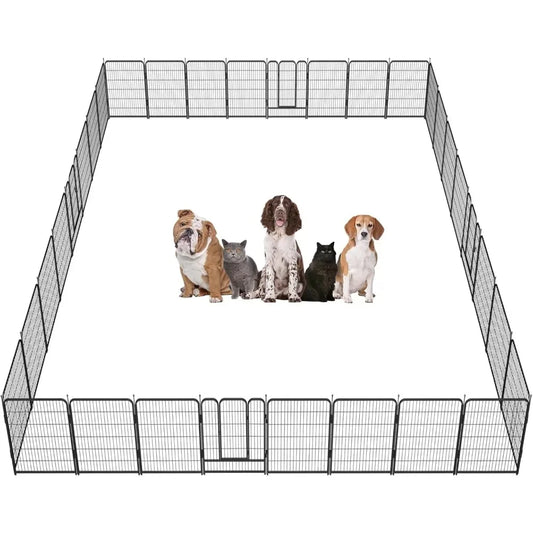 Heavy Duty Folding Dog Playpen With Door For Outdoor Use