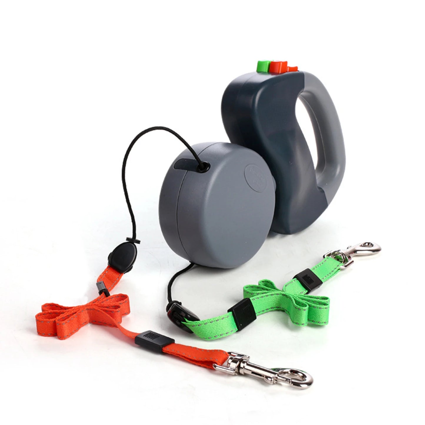 LISMCN Double Retractable Dog Leash for Two Dogs Walking