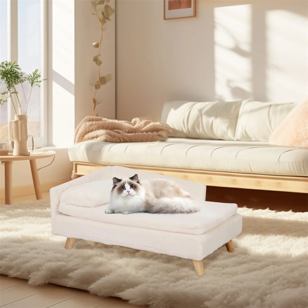 BINGOPAWCN Dog Sofa Bed Nesting Couch With Wooden Legs