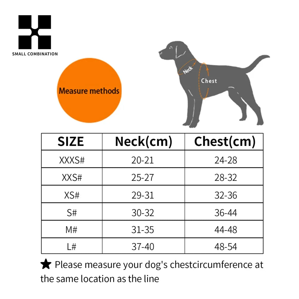 Small Combination Harness Leash Set Reflective Adjustable For Small Dogs