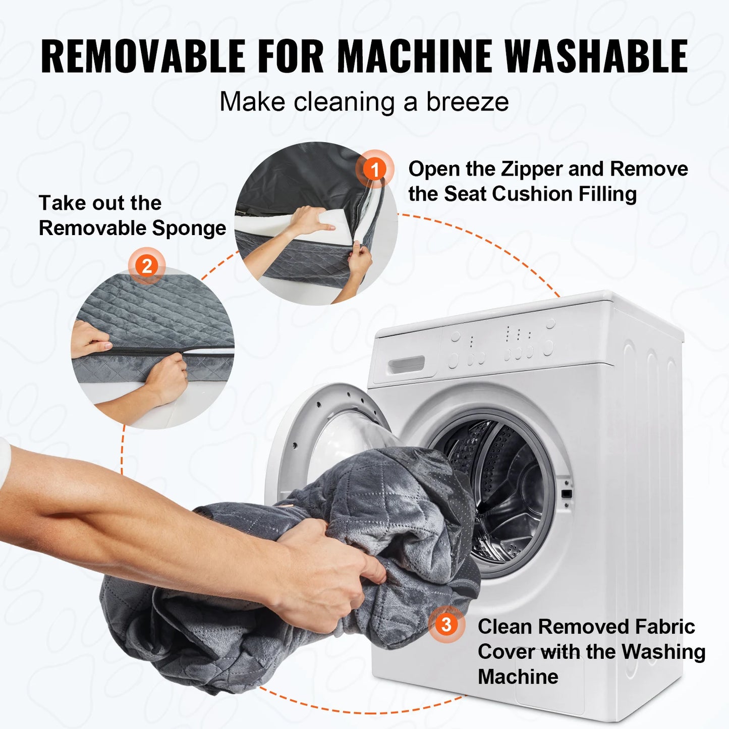 SucceBuy Dog Car Seat Booster With Storage Pocket And Velvet