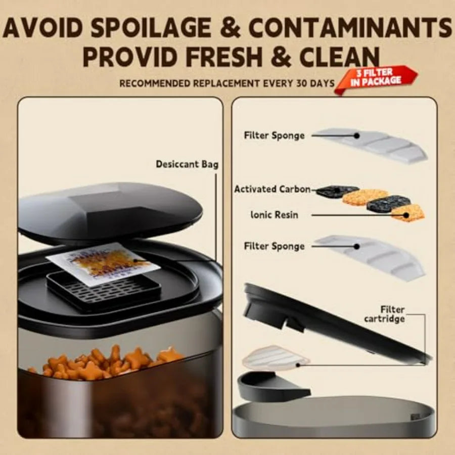 Hign-concerned Automatic Cat Feeder And Fountain Timed Dispenser