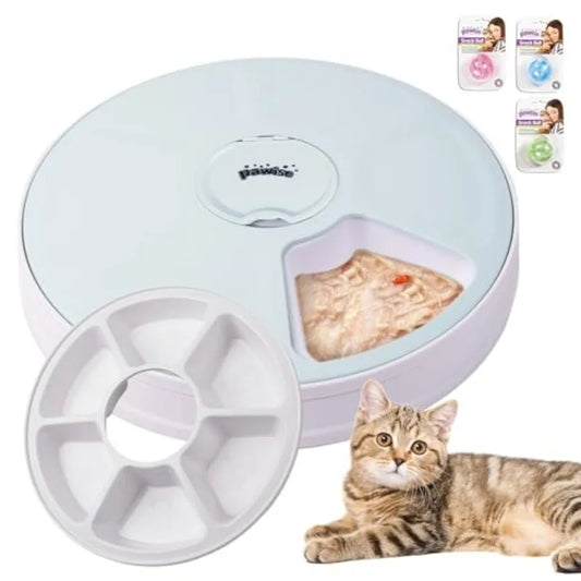 Hign-concerned 6 Meal Programmable Pet Food Dispenser With Timer