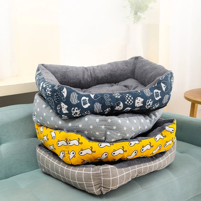 Winter Pet Bed Mat For Dogs Warm Plush Sofa Nest Bedding