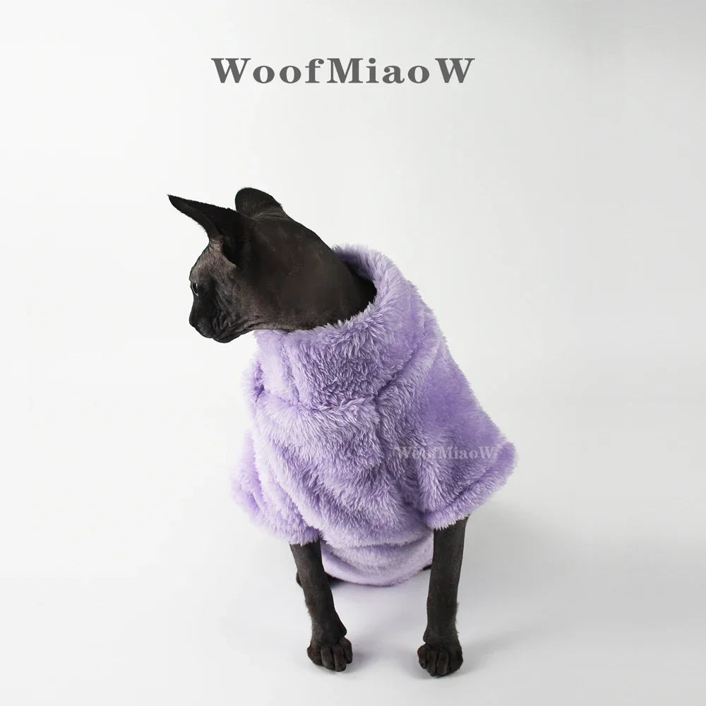 Cat Sweater Vest Autumn Winter Soft Velvet For Devonshire Cats