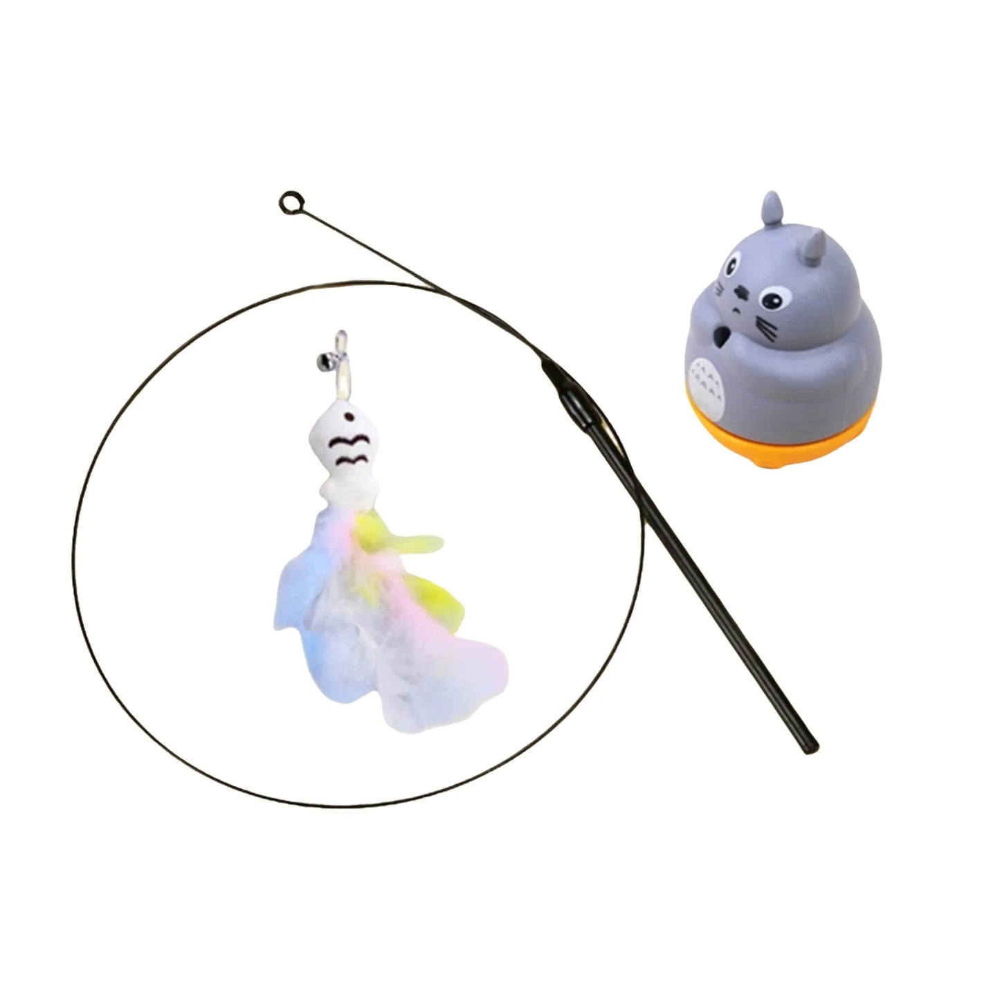 Cat Teaser Toy Interactive Feather Wand For Cats