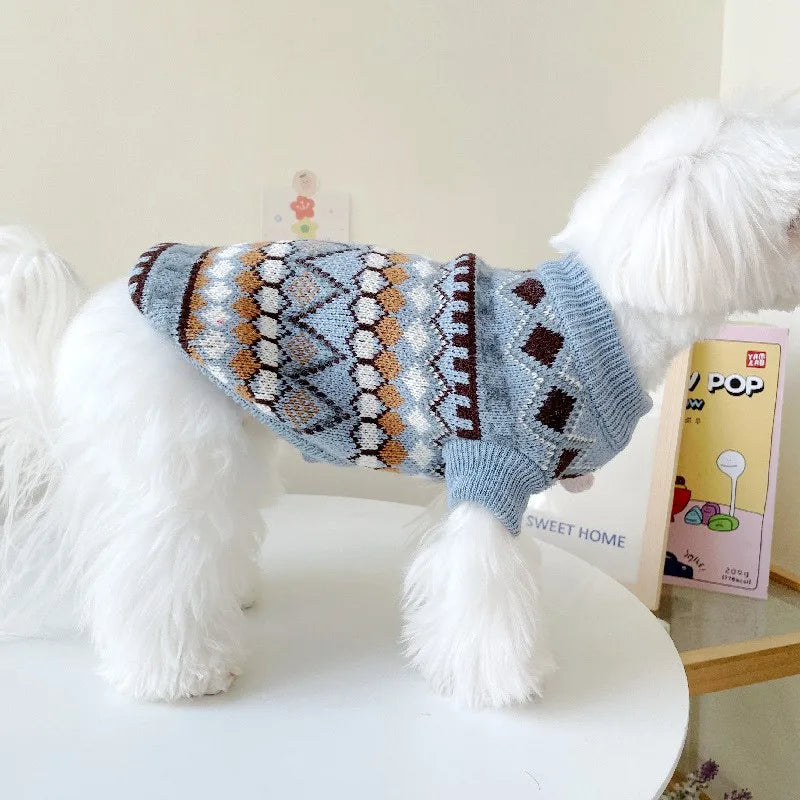 Luxurious Knitted Dog Sweater Coat For Chihuahua French Bulldog Winter