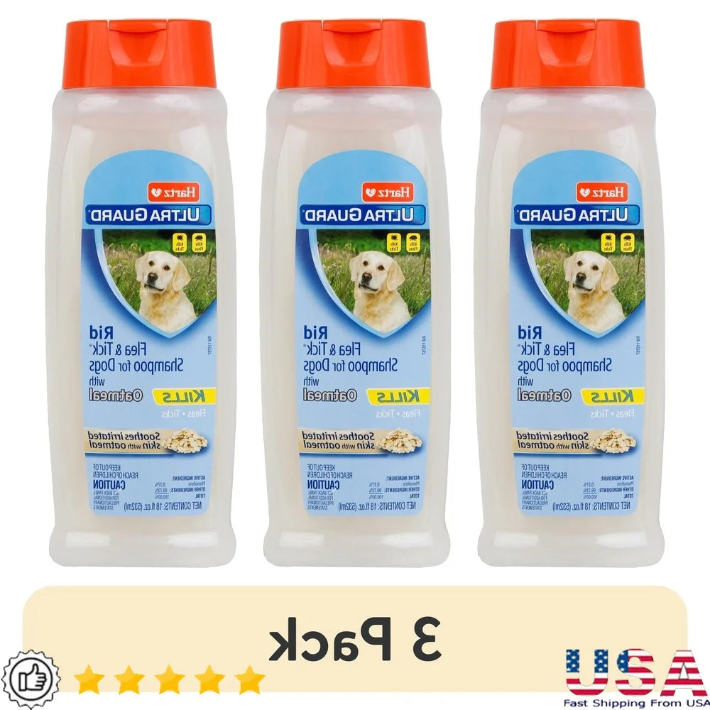 XMSJ UltraGuard Flea Tick Oatmeal Shampoo For Dogs