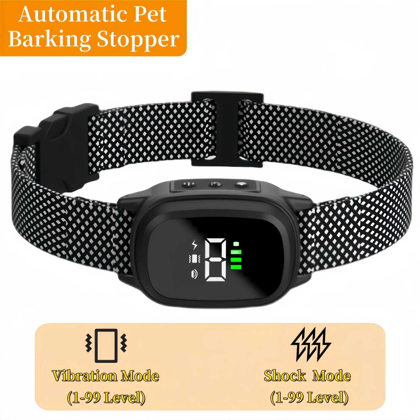 Waterproof Dog Bark Collar Rechargeable Vibration Training Collar