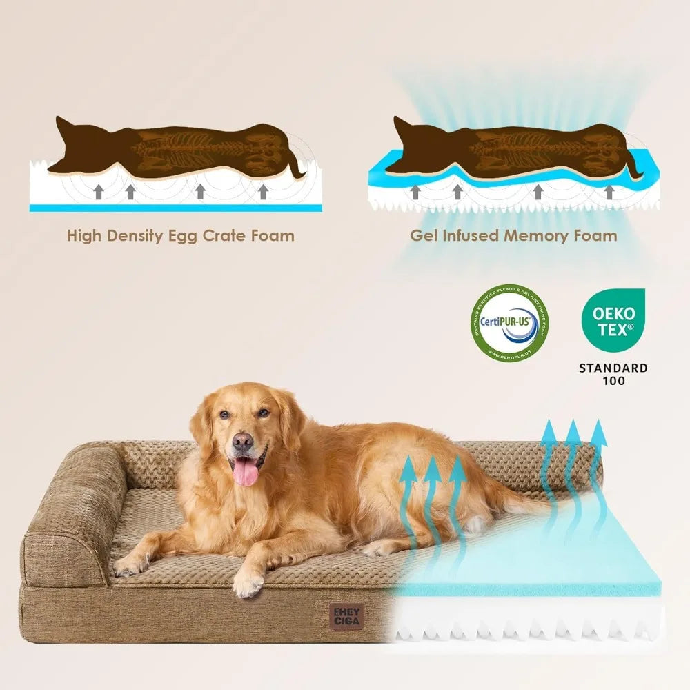 Breed Recommendation Memory Foam Dog Bed Orthopedic Removable Washable Cover
