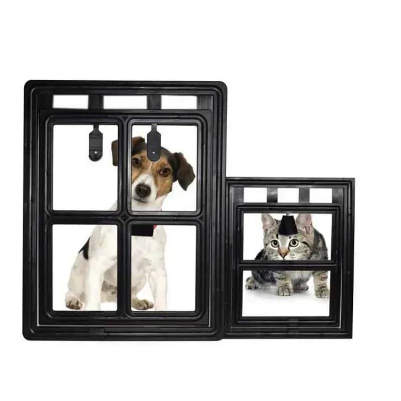 NONEDog Door Home Lockable Cat Screen Door For Mosquito Proof Window